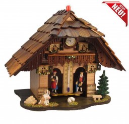 Schwarzwald Wetterhäuschen mit Uhr 