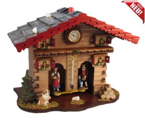 Schwarzwald Wetterhäuschen mit Uhr 